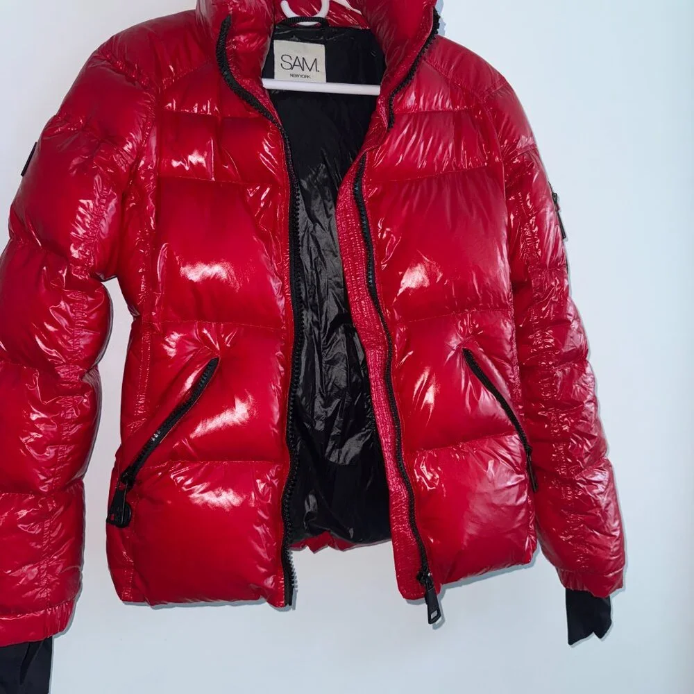 SAM. New York Freestyle Down Puffer Jacket – High Shine Red (Size M) - Picture 2 of 6